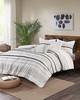 Olliix Nea Cotton Printed Comforter Set with Trims Black/White