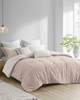 Olliix Kara 3 Piece Cotton Jacquard Comforter Set Blush