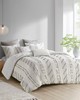 Olliix Kara 3 Piece Cotton Jacquard Comforter Set Ivory