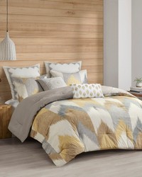 Alpine 3 Piece Comforter Mini Set Yellow Full Queen by   