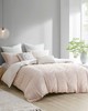 Olliix Kara 3 Piece Cotton Jacquard Duvet Cover Set Blush