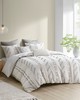 Olliix Kara 3 Piece Cotton Jacquard Duvet Cover Set Ivory