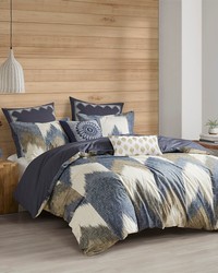 Alpine 3 Piece Duvet Cover Mini Set Navy Full Queen by   