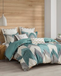 Alpine 3 Piece Duvet Cover Mini Set Aqua Full Queen by   