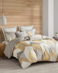 Alpine 3 Piece Duvet Cover Mini Set Yellow Full Queen by   