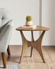 Olliix Blaze Triangle Wood Side Table Light Brown