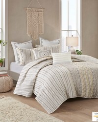 Imani Cotton 3 Piece Coverlet Set Ivory Full Queen by   