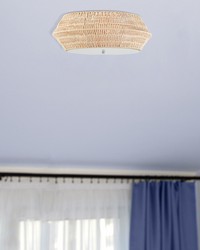 Mililani Boho Bamboo Flush Mount Ceiling Light Natural by   