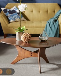 Blaze Triangle Wood Coffee table Brown by  Kasmir 