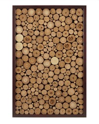 Topi Natural Wood Slice Mosaic Wall Decor Natural by   