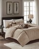 Olliix Dune 7 Piece Faux Suede Comforter Set Beige