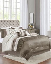 Amherst 7 Piece Comforter Set Natural Queen by   