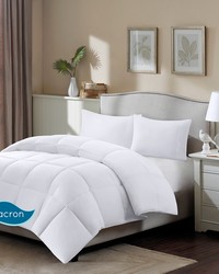 Northfield Cotton Twill Stain Release Down Blend Comforter White Twin by   