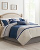 Olliix Palisades 7 Piece Faux Suede Comforter Set Blue