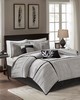 Olliix Dune 7 Piece Faux Suede Comforter Set Grey