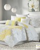 Olliix Lola Printed Cotton Sateen Comforter Set Taupe Grey/Yellow