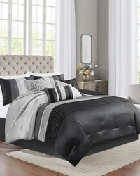 Amherst 7 Piece Comforter Set Black Queen by   