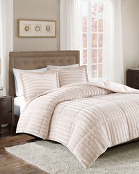 Duke Faux Fur Comforter Mini Set Champagne Full Queen by   