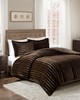 Olliix Duke Faux Fur Comforter Mini Set Chocolate