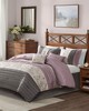 Olliix Serene Embroidered 7 Piece Comforter Set Purple