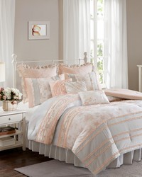 Serendipity Cotton Percale Comforter Set Peach Twin by   