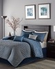 Olliix Biloxi 7 Piece Comforter Set Navy