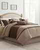 Olliix Palisades 7 Piece Faux Suede Comforter Set Brown