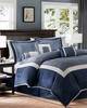 Olliix Genevieve 7 Piece Comforter Set Navy