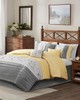 Olliix Serene Embroidered 7 Piece Comforter Set Yellow