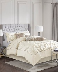 Laurel 7 Piece Tufted Comforter Set Ivory Queen by   