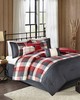 Olliix Ridge 7 Piece Herringbone Comforter Set Red