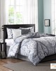 Olliix Vienna 7 Piece Cotton Printed Comforter Set Grey