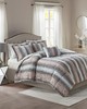 Olliix Zuri 4PC Faux Fur Comforter Set Blush/Grey