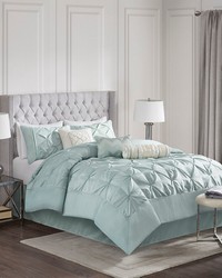 Laurel 7 Piece Tufted Comforter Set Seafoam Queen by   