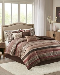 Princeton 7 Piece Comforter Set Red Queen by   