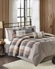 Olliix Ridge 7 Piece Herringbone Comforter Set Neutral