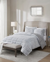 Gia Back Print Long Fur Comforter Mini Set Grey King by   