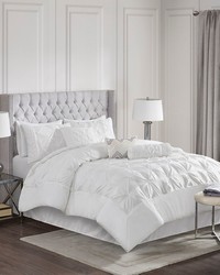 Laurel 7 Piece Tufted Comforter Set White Queen by   