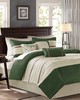 Olliix Palmer 7 PC Pieced Faux Suede Comforter Set Green