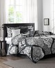 Olliix Vienna 7 Piece Cotton Printed Comforter Set Black