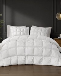 Stay Puffed Overfilled Down Alternative Comforter White Full Queen by   