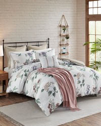 Zennia 7 Piece Printed Seersucker Comforter Set with Throw Blanket Taupe Blush Full Queen by   