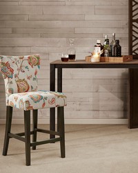 Avila Tufted Back Counter Stool Orange Multi by   