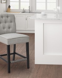 Marian Tufted Counter Stool Light Grey by   