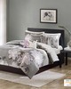 Olliix Serena 6 Piece Printed Duvet Cover Set Grey