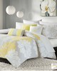 Olliix Lola 6 Piece Printed Duvet Cover Set Taupe Grey/Yellow