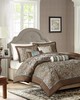 Olliix Aubrey 6 Piece Duvet Cover Set Blue/Brown