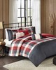 Olliix Ridge 6 Piece Herringbone Duvet Cover Set Red