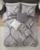 Olliix Vienna 6 Piece Printed Duvet Cover Set Grey