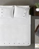 Olliix Finley 3 Piece Cotton Waffle Weave Duvet Cover Set White